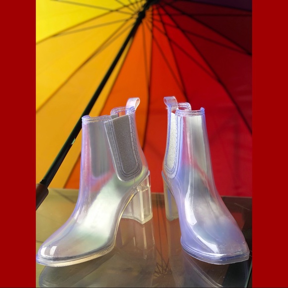 Jeffrey Campbell Shoes - Jeffrey Campbell Hurricane Rain Boots Clear